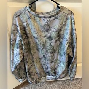 Camouflage Leaf Print Sweatshirt Womens